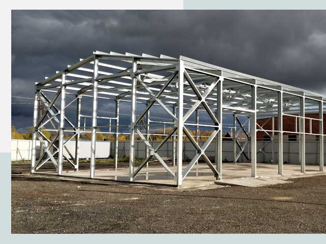 Двускатные ангары в Оренбург от 610 руб. за квадрат